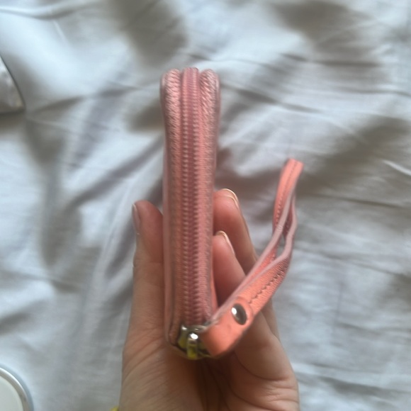 Coach Leather Peach Zip Wallet- Small - Picture 8 of 9